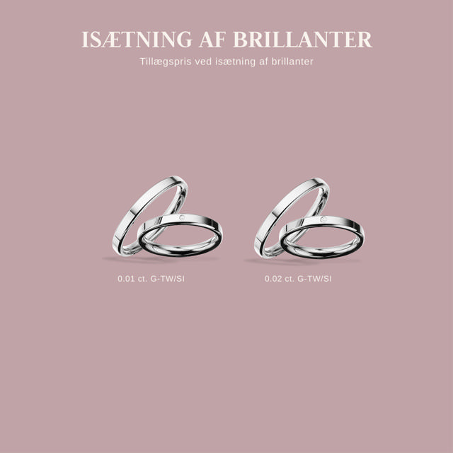 Hjerteringe 3 mm. sølv