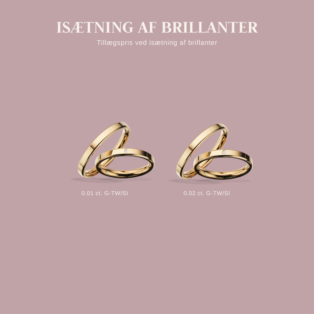 Hjerteringe 3 mm. 14 kt.