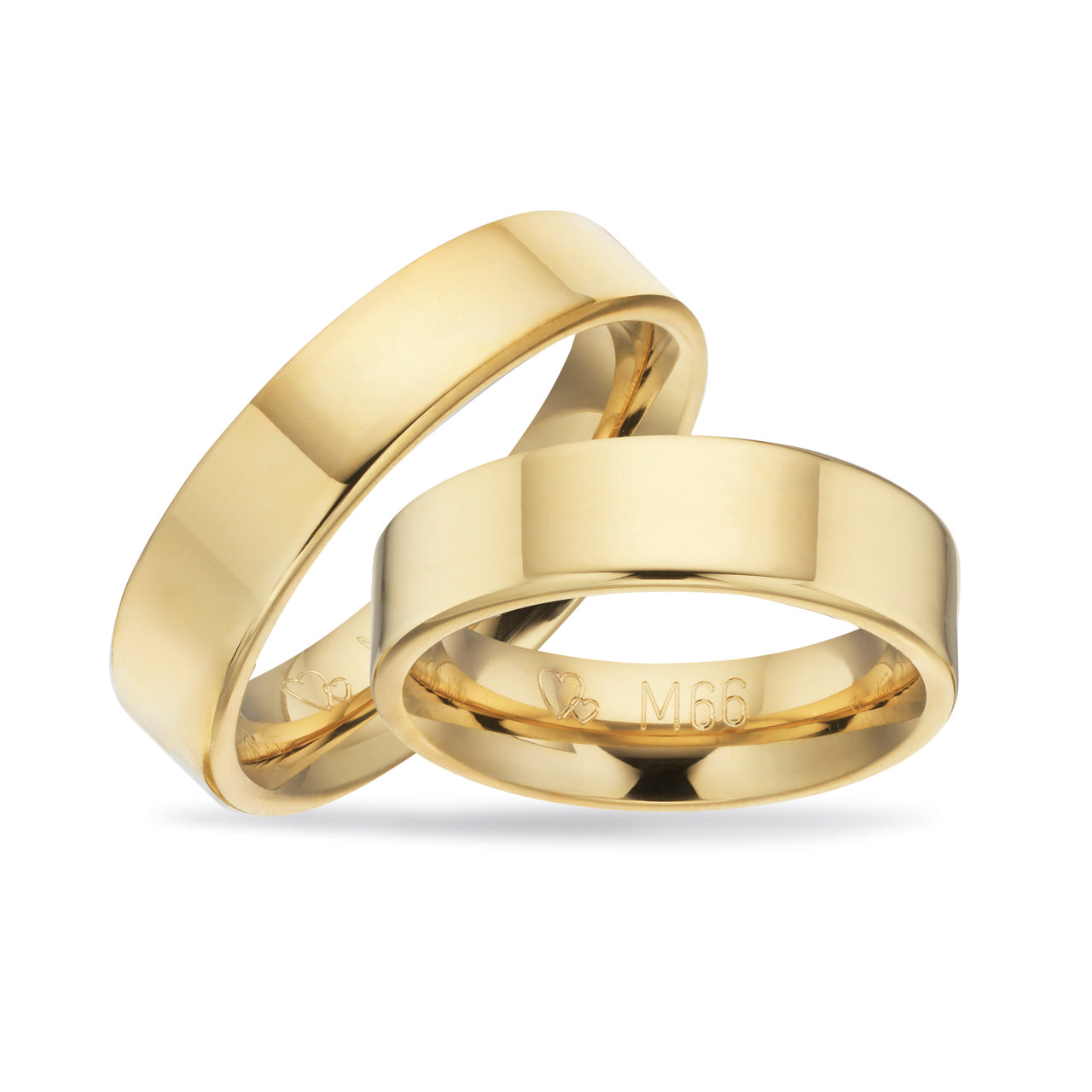 Hjerteringe 6 mm. 14 kt.