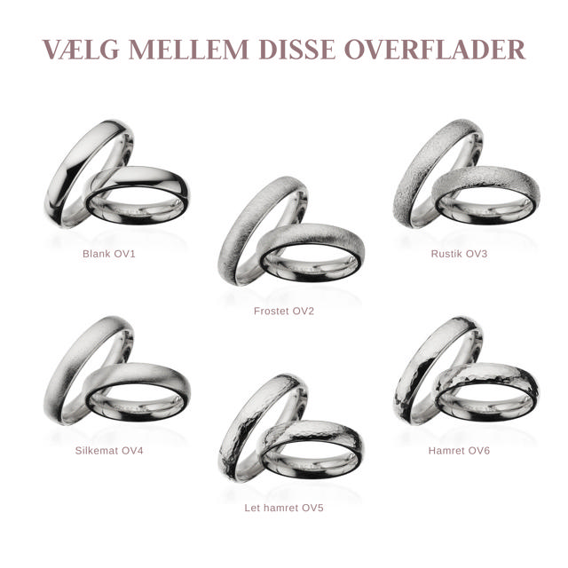 Hjerteringe 4,5 mm. sølv