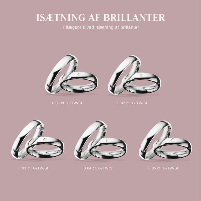 Hjerteringe 4,5 mm. sølv