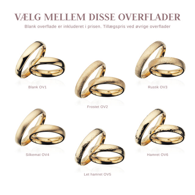 Hjerteringe 4,5 mm. 8 kt. 