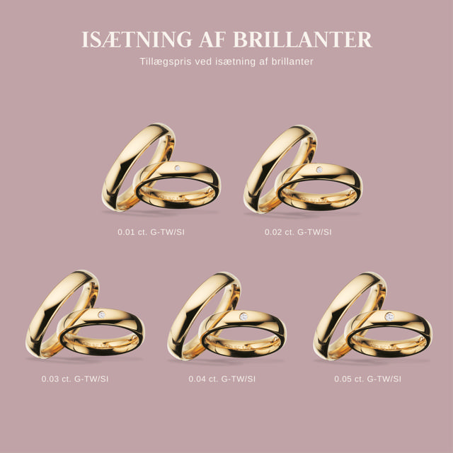 Hjerteringe 4,5 mm. 8 kt. 