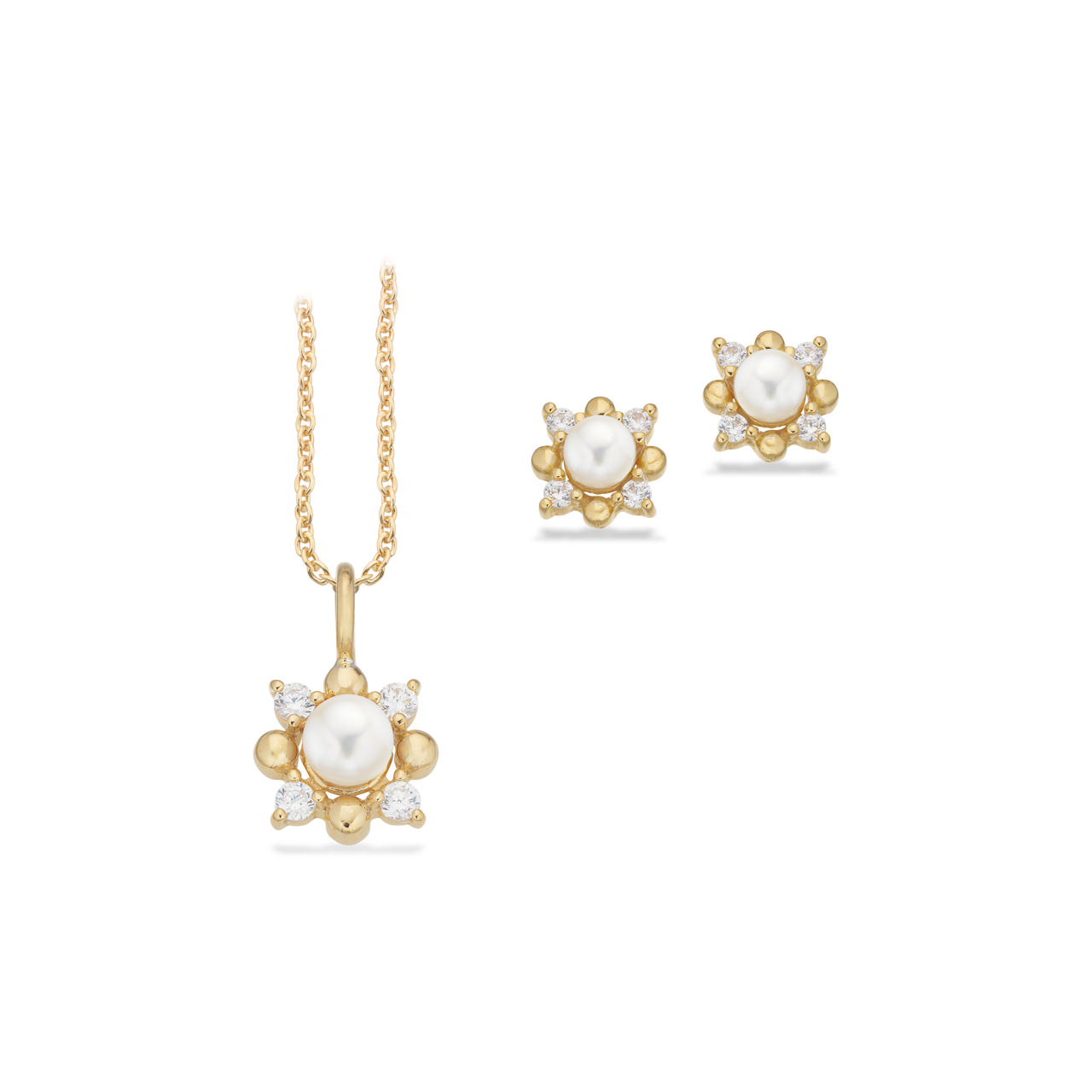 *Pixel smykkesæt fkp./cz. sølv fg.