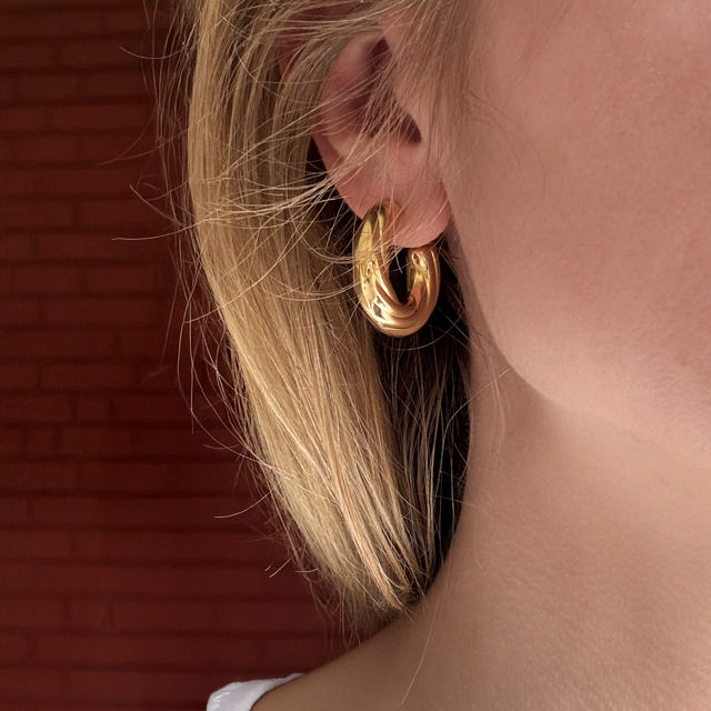 *Molly halvcreoler snoet 25 mm stål guldfarvet