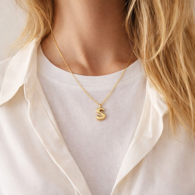 Molly bogstav B messing fg. m. kæde 