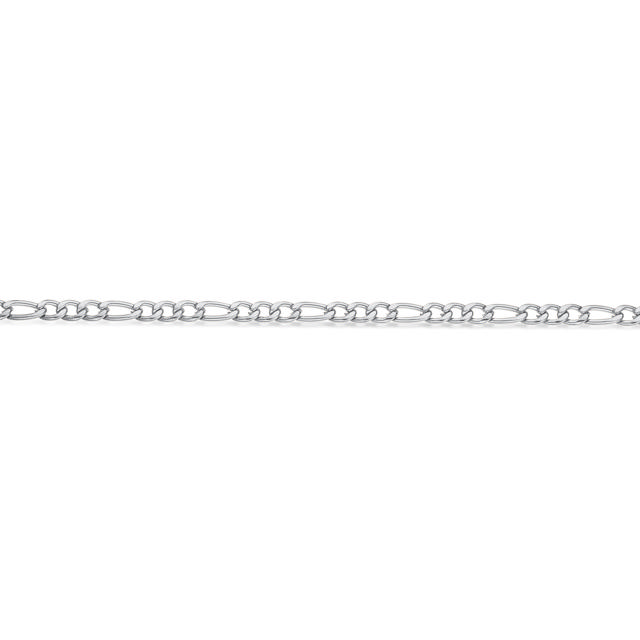 Molly armbånd figaro 1,2 mm stål 19+3 cm