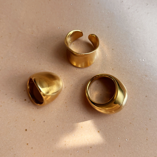 Molly ring stål guldfarvet