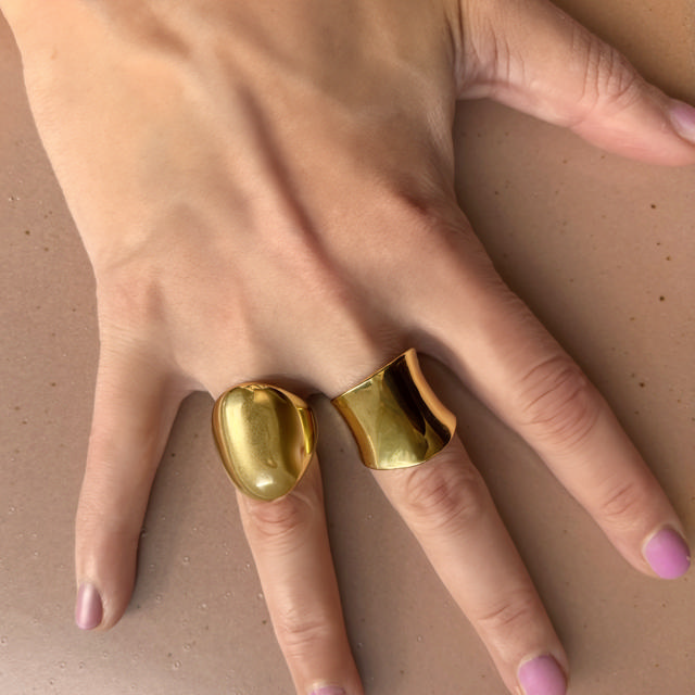 Molly ring stål guldfarvet