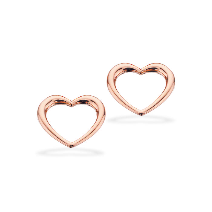 Wish ørepynt hjerte sølv rosé fg.