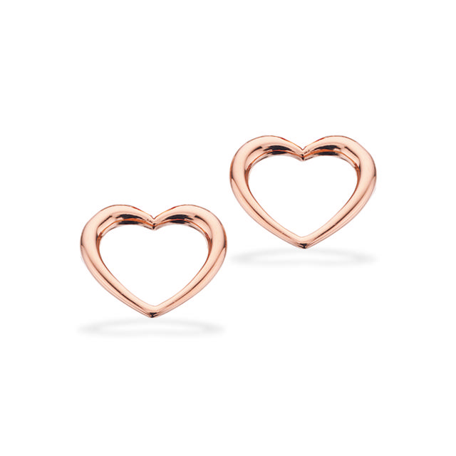 Wish ørepynt hjerte sølv rosé fg.