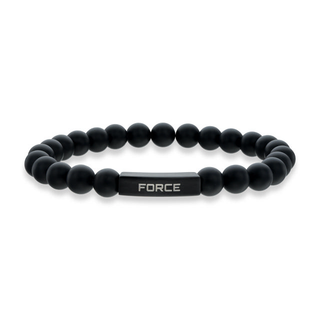Bracelet black agate 23 cm