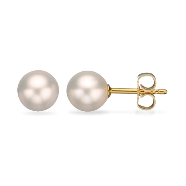 7-7,5 mm Akoya 3/4 14 kt. earstud