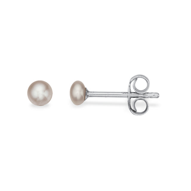 Silver pearl stud. fwp button 4-4,5 mm