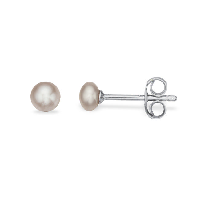 Silver pearl stud. fwp button 5-5,5 mm