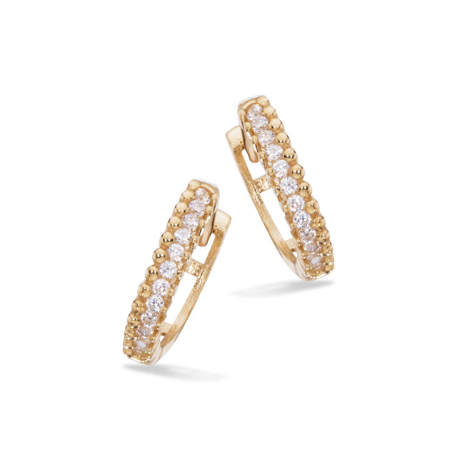 Clip-creoler syn.zir. 2 x 12 mm. 8 kt.