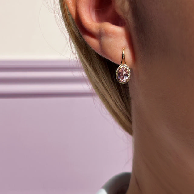 Earhanger 0,15 H-W/SI morganite 585 yell.