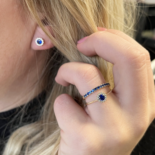Earsticks blue/white zir. 333 yell.