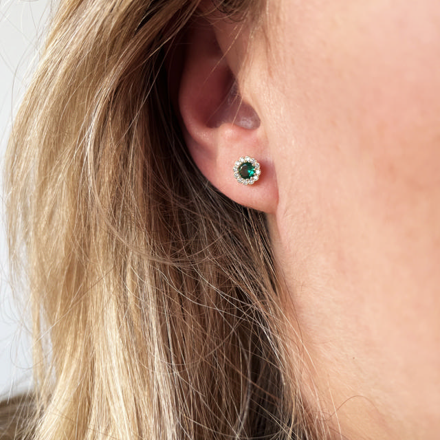 Earsticks green/white zir. 333 yell.