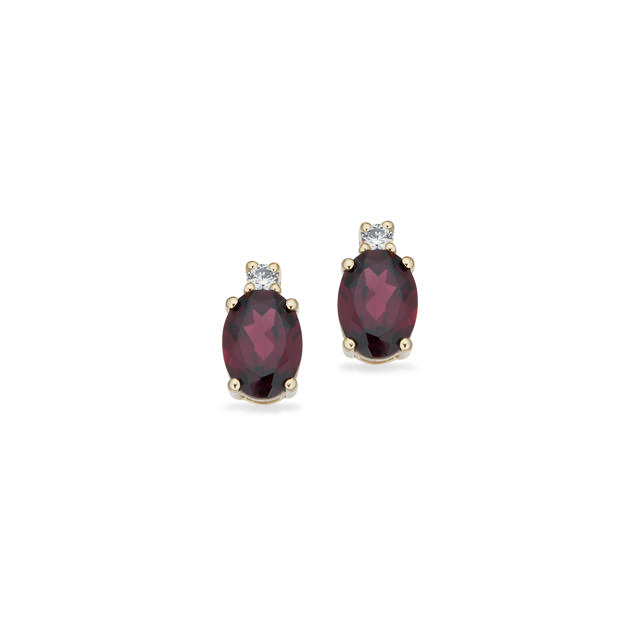 Earsticks rhodolite / zir. 333 yell.