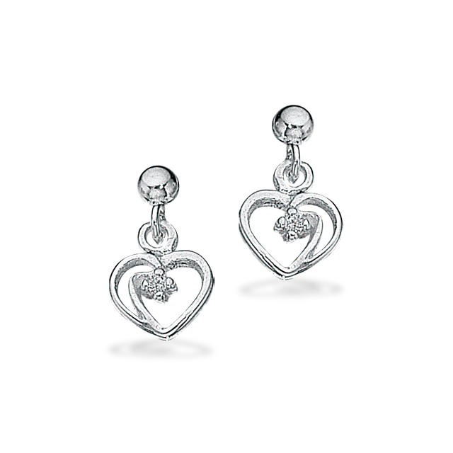 Earhanger heart zir. 925