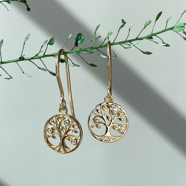 Earhanger zir. 925 goldplated