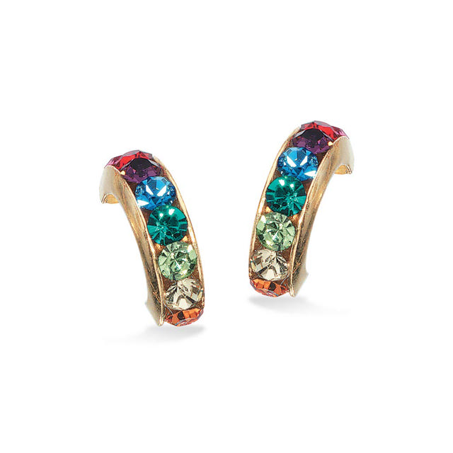 Half creol rainbow zir. 925 goldplated