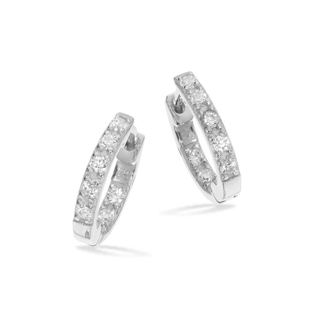 Creol 12 mm zir. 925 platinium