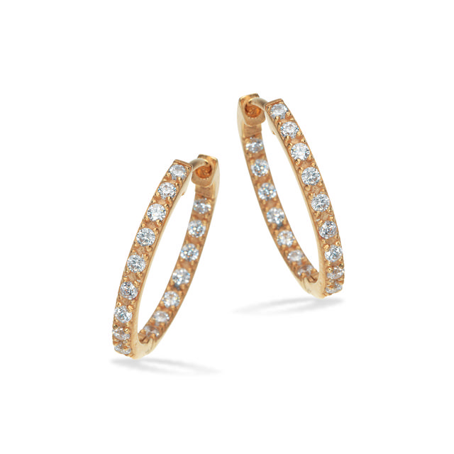 Hoops 16 mm zir. 925 goldplated