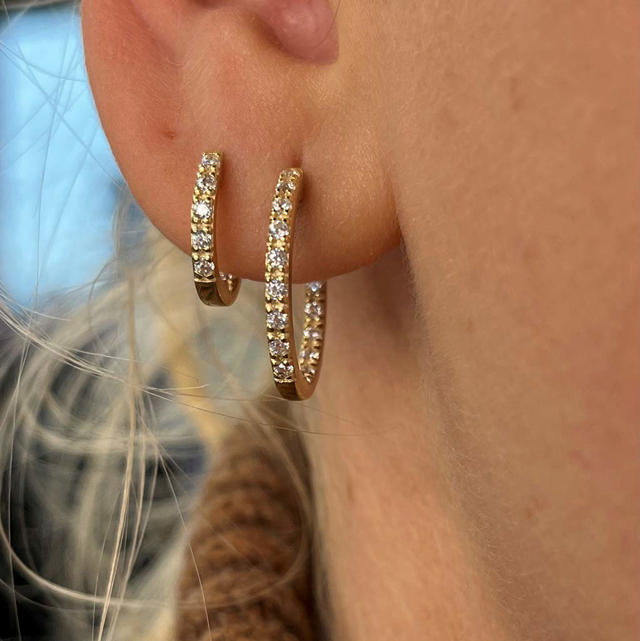 Hoops 16 mm zir. 925 goldplated