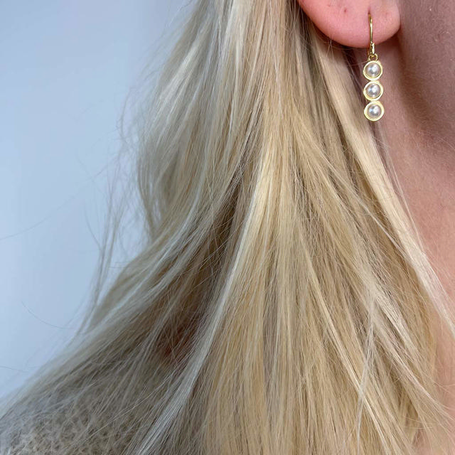 Earhanger pearl 925 goldplated