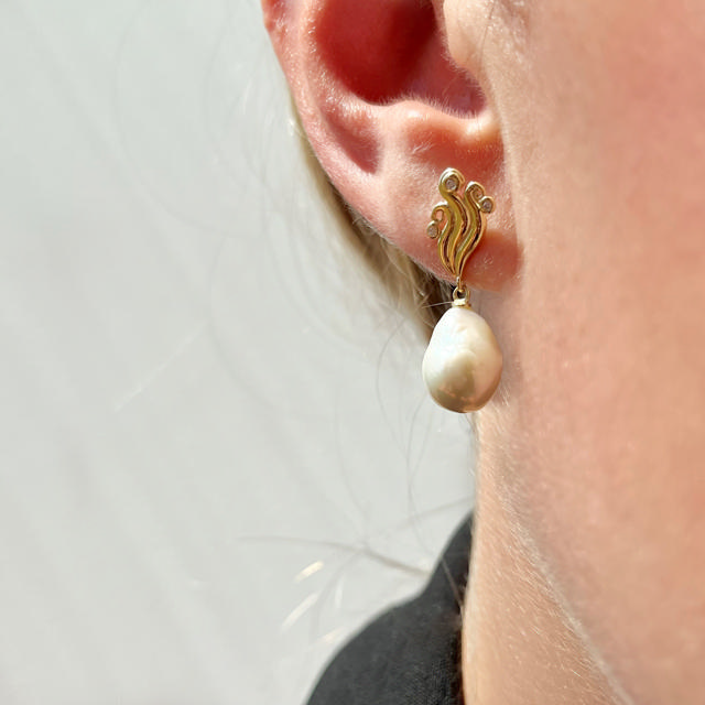 Earhanger fwp. zir. 925 goldplated