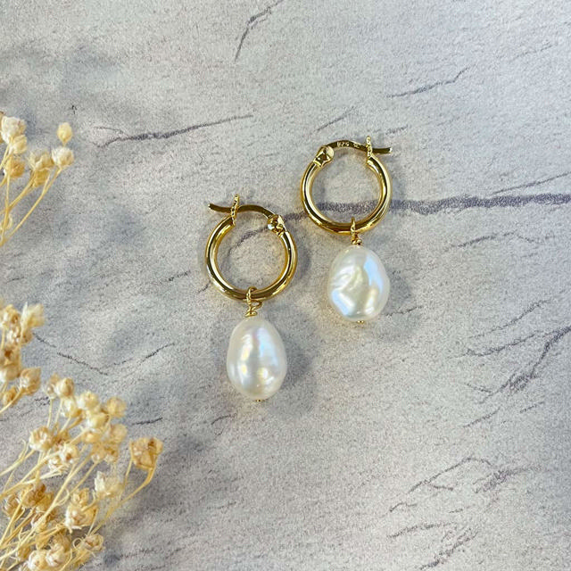 Hoop baroque fwp. 925 goldplated