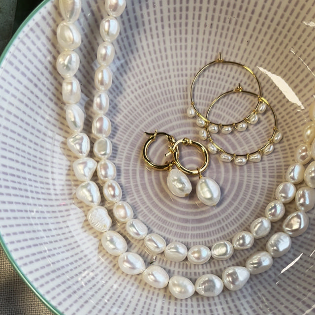 Hoop baroque fwp. 925 goldplated