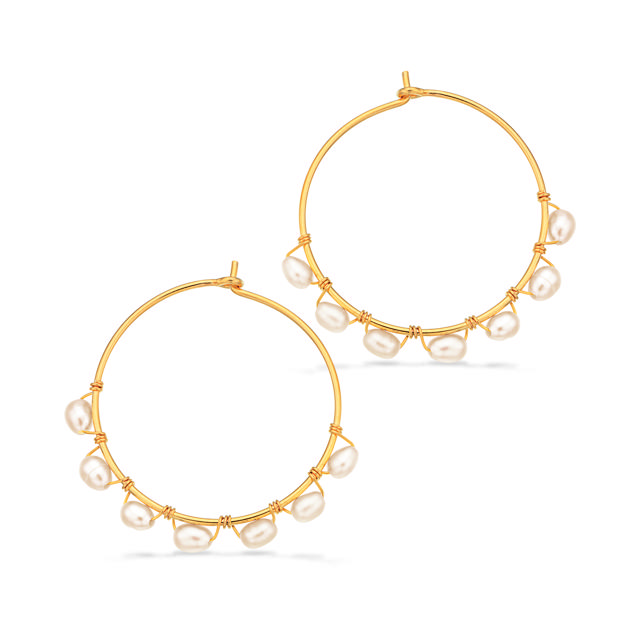 Hoop baroque fwp. 925 goldplated