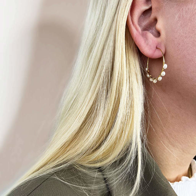 Hoop baroque fwp. 925 goldplated