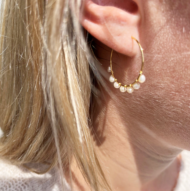 Hoop baroque fwp. 925 goldplated