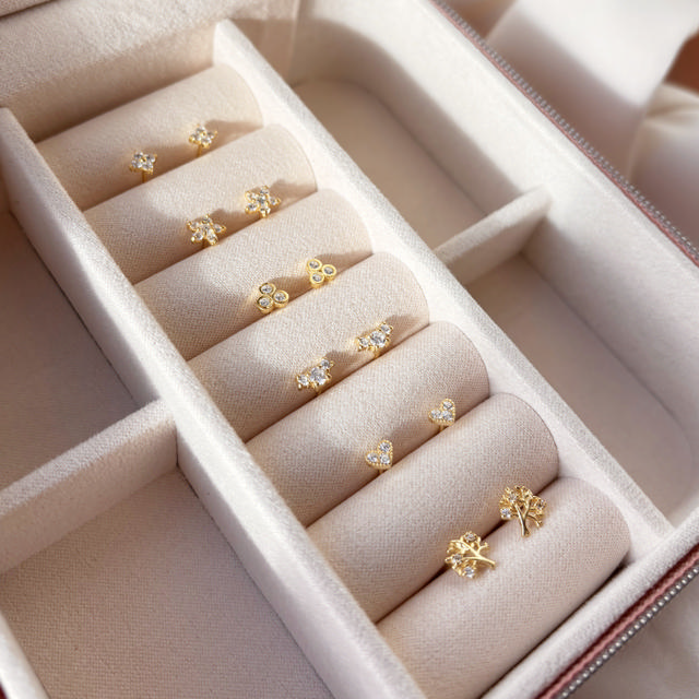 Earsticks zir. 925 goldplated