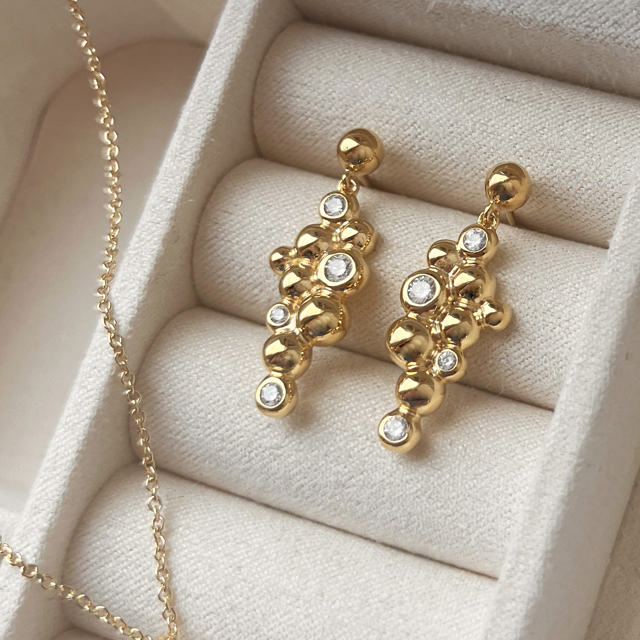 Earsticks zir. 925 goldplated
