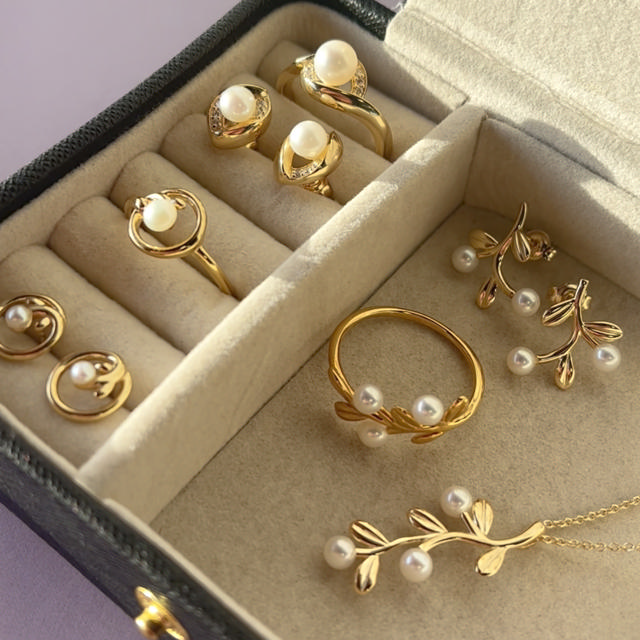 Earsticks fwp./zir. 925 goldplated