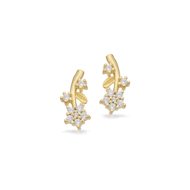 Earsticks zir. 925 goldplated