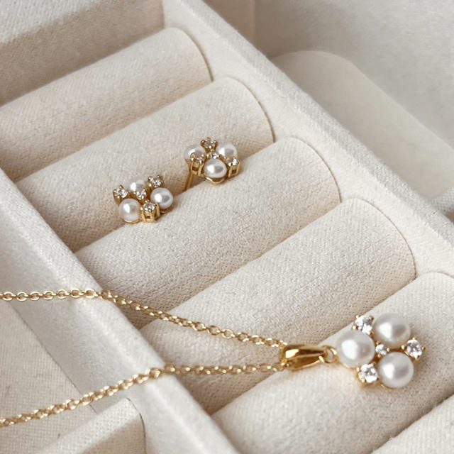 Earsticks fwp. zir. 925 goldplated