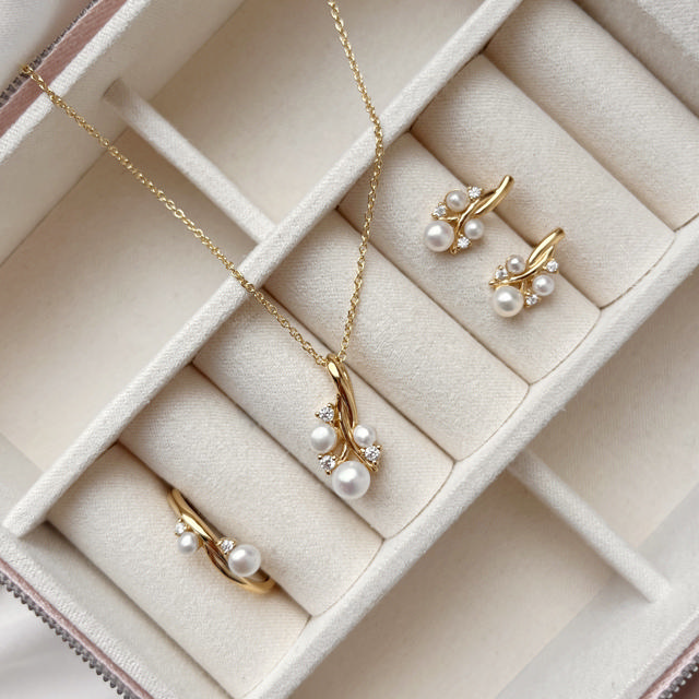 Earsticks fwp. zir. 925 goldplated