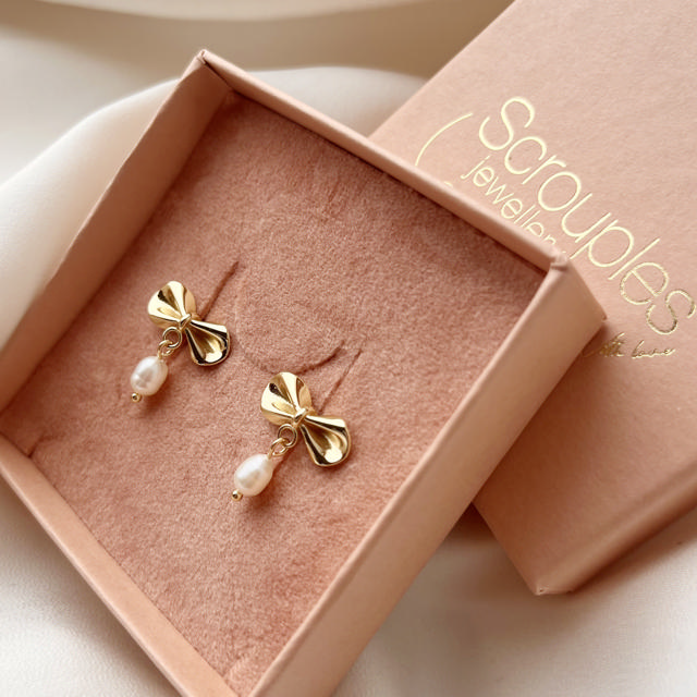 Earsticks bow fwp. 925 goldplated