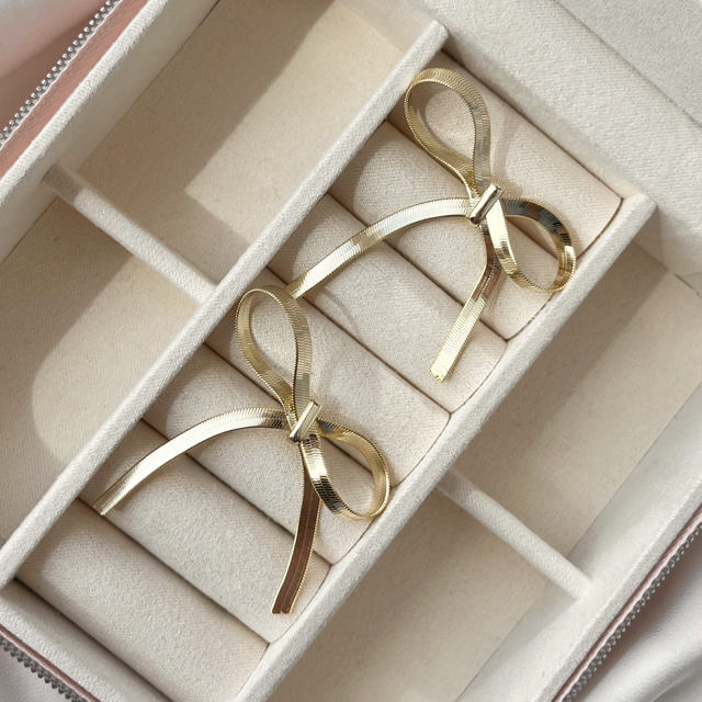 Earsticks bow 925 goldplated