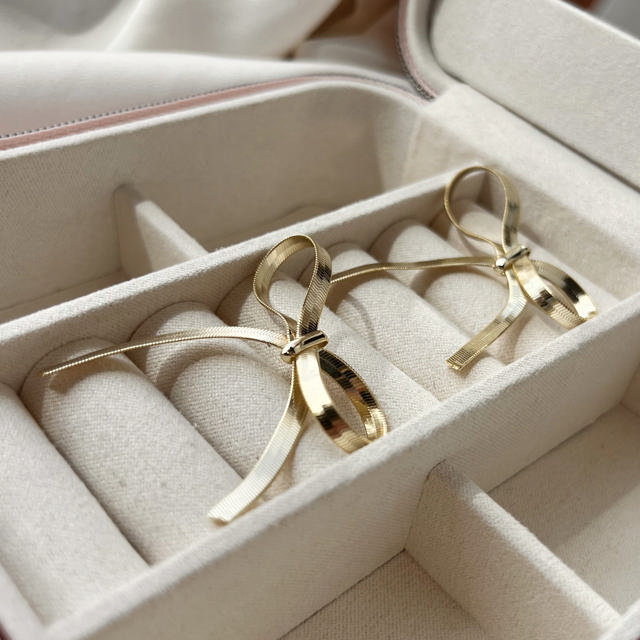 Earsticks bow 925 goldplated