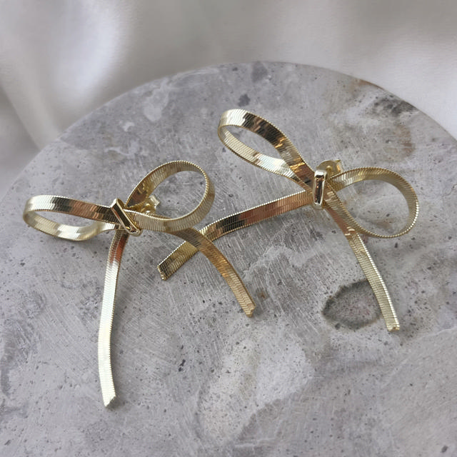 Earsticks bow 925 goldplated