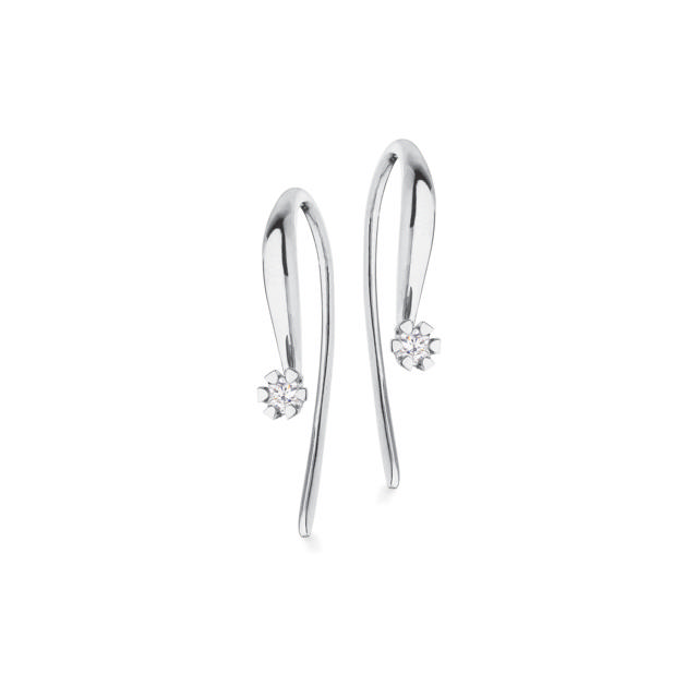 Earhook 14K white 0,03x2 W/1P
