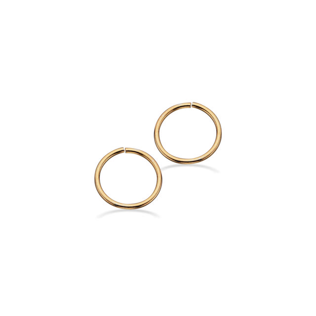 Hoop earring 9 mm 925 goldplated