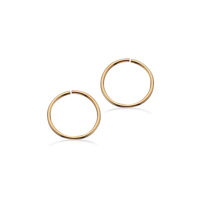 Hoop earring 11 mm 925 goldplated